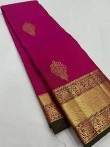 Classic Magenta Kanchipuram Handloom Silk Saree SS25622