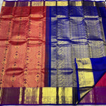 Load image into Gallery viewer, Classic Deep Pink &amp; Robin Blue 2gm Zari Bridal Elegance Kanchipuram Handloom Silk Saree SS27882
