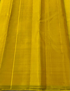 Classic Mango Yellow 2gm Zari Elegance Kanchipuram Handloom Silk Saree SS25266