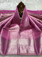 Load image into Gallery viewer, Classic Onion Pink 2gm Zari Kanchipuram Handloom Silk Saree SS26099
