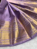 Load image into Gallery viewer, Classic Lavender 2gm Zari Bridal Elegance Kanchipuram Handloom Silk Saree SS28254
