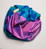 Load image into Gallery viewer, Classic Blue &amp; Lilac Elegance Handloom Soft Silk Saree SS25774
