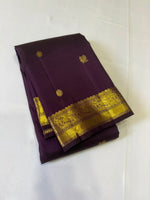 Load image into Gallery viewer, Classic Dark Chocolate 2gm Zari Elegance Kanchipuram Handloom Silk Saree SS27993
