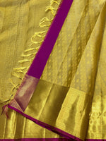 Load image into Gallery viewer, Classic Moss Green &amp; Jam Purple 2gm Zari Kanchipuram Handloom Silk Saree SS25617
