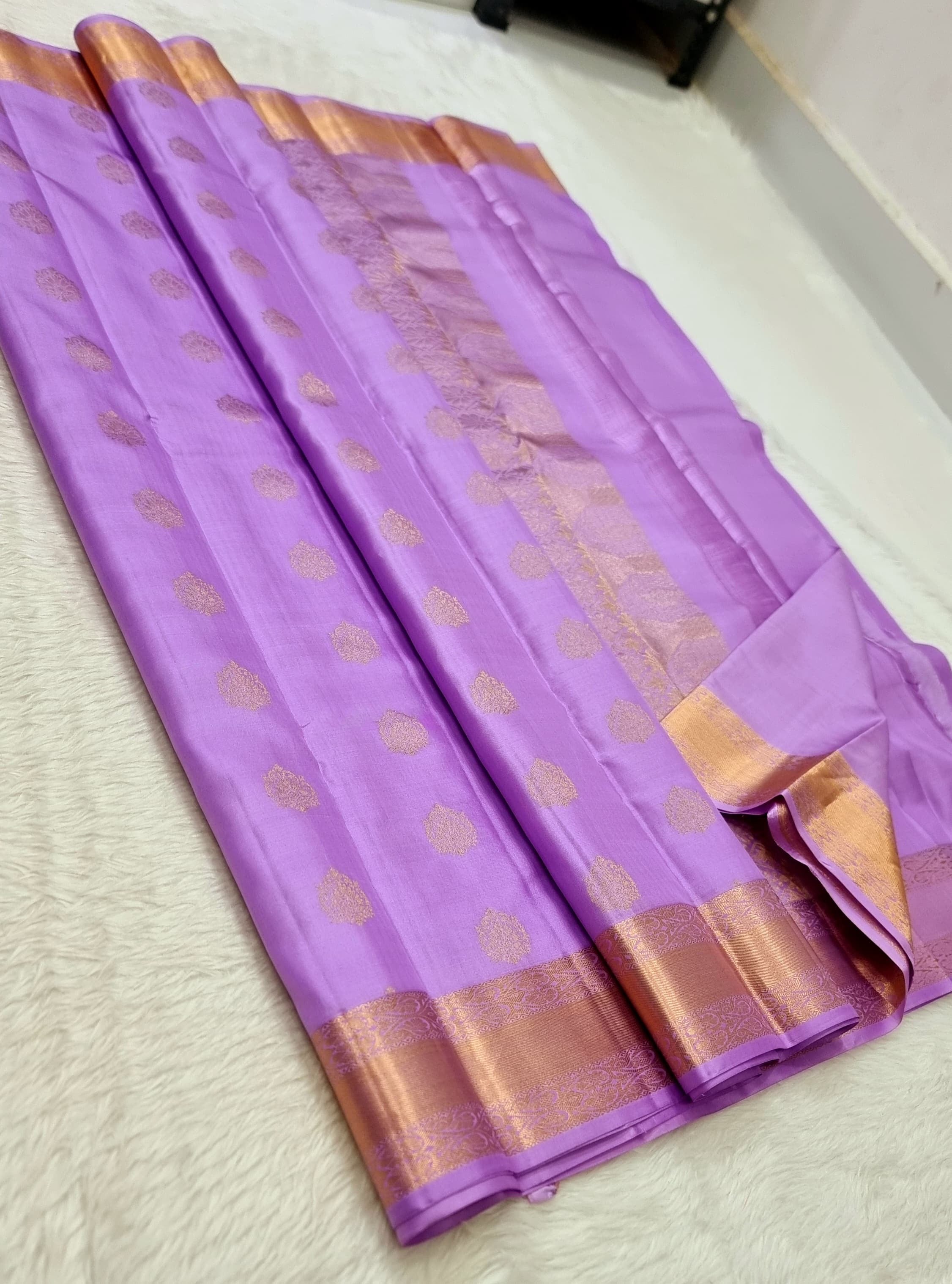 Classic Lavender Elegance Kanchipuram Silk Saree SS23817