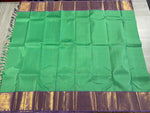 Load image into Gallery viewer, Classic Rama Green &amp; Lavender 1gm Zari Kanchipuram Handloom Silk Saree SS26459
