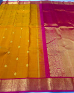 Load image into Gallery viewer, Classic Orange &amp; Rose Pink 2gm Zari Elegance Kanchipuram Handloom Silk Saree SS27217
