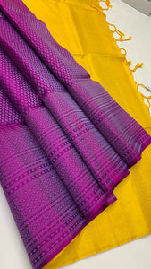 Classic Vadamalli & Yellow Elegance Handloom Soft Silk Saree SS24295