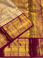 Load image into Gallery viewer, Pastel Pink &amp; Ruby Pink 2gm Zari Bridal Elegance Kanchipuram Handloom Silk Saree SS25284
