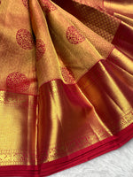 Load image into Gallery viewer, Classic Crimson Red 2gm Zari Bridal Elegance Kanchipuram Handloom Silk Saree SS28326
