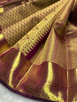 Load image into Gallery viewer, Classic Wine Pink 2gm Zari Bridal Elegance Kanchipuram Handloom Silk Saree SS25270
