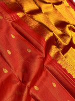 Load image into Gallery viewer, Classic Chilli Red 2gm Zari Elegance Kanchipuram Handloom Silk Saree SS27498
