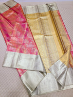 Load image into Gallery viewer, Classic Peachy Rose 1gm Zari Kanchipuram Handloom Silk Saree SS26192
