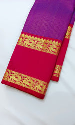 Load image into Gallery viewer, Classic Magenta &amp; Rani Pink 2gm Zari Vaira Oosi Elegance Kanchipuram Handloom Silk Saree SS25335
