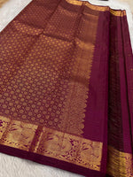 Load image into Gallery viewer, Classic Deep Pink 2gm Zari Elegance Kanchipuram Handloom Silk Saree SS23511
