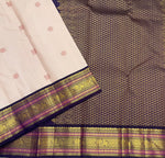 Load image into Gallery viewer, Classic Pastel Baby Pink &amp; Plum 1gm Thread Butta  Elegance Kanchipuram Handloom Silk Saree SS27349
