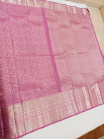 Load image into Gallery viewer, Classic Pastel Pink Silver Zari Elegance Kanchipuram Handloom Silk Saree SS24241
