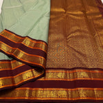 Load image into Gallery viewer, Classic Fern Green &amp; Maroon Korvai Vaira Oosi 2gm Zari Kanchipuram Handloom Silk Saree SS26056
