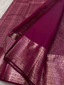 Classic Onion Pink Bridal Elegance Kanchipuram Handloom Silk Saree SS25906