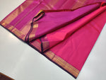 Load image into Gallery viewer, Classic Fiery Rose &amp; Fuchsia Elegance Kanchipuram Handloom Silk Saree SS23688
