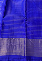 Load image into Gallery viewer, Classic Kelly Green &amp; Robin Blue 2gm Zari Elegance Kanchipuram Handloom Silk Saree SS25249
