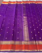 Load image into Gallery viewer, Classic Vadamalli &amp; Burnt Orange 2gm Zari Elegance Kanchipuram Handloom Silk Saree SS27131
