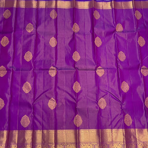 Classic Vadamalli Purple 2gm Zari Elegance Kanchipuram Handloom Silk Saree SS24807