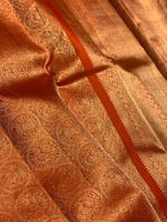 Load image into Gallery viewer, Classic Rust Orange 2gm Zari Bridal Elegance Kanchipuram Handloom Silk Saree SS28249
