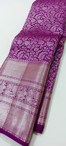 Classic Vadamalli & Silver Kanchipuram Handloom Silk Saree SS25938