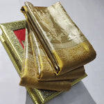Load image into Gallery viewer, Classic Shimmer Gold Bridal Elegance Kanchipuram Handloom Silk Saree SS28086
