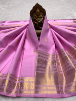 Load image into Gallery viewer, Classic Lilac 2gm Zari Bridal Elegance Kanchipuram Handloom Silk Saree SS28257
