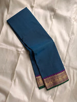 Load image into Gallery viewer, Classic Prussian Blue &amp; Fuchsia Pink Elegance Kanchipuram Handloom Silk Saree SS25400
