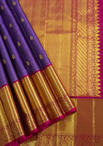 Load image into Gallery viewer, Classic Lavender &amp; Wine Red Elegance Kanchipuram Handloom Silk Saree SS23696
