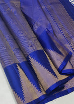 Load image into Gallery viewer, Classic Royal Blue Elegance Handloom Soft Silk Saree SS24778
