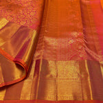 Load image into Gallery viewer, Classic Orange Pink Bridal 1gm Zari Elegance Kanchipuram Handloom Silk Saree SS23678
