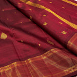 Load image into Gallery viewer, Classic Maroon 1gm Zari Elegance Kanchipuram Handloom Silk Saree SS24770
