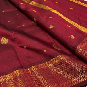 Classic Maroon 1gm Zari Elegance Kanchipuram Handloom Silk Saree SS24770