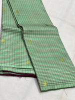 Load image into Gallery viewer, Classic Light Green &amp; Berry Plum Elegance Kanchipuram Handloom Silk Saree SS23648
