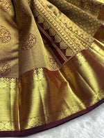 Load image into Gallery viewer, Classic Maroon Red 2gm Zari Bridal Elegance Kanchipuram Handloom Silk Saree SS28328
