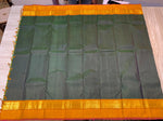 Load image into Gallery viewer, Classic  Dark Green &amp; Yellow Mustard Elegance Kanchipuram Handloom Silk Saree SS24329
