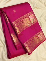 Load image into Gallery viewer, Classic Deep Pink 2gm Zari Elegance Kanchipuram Handloom Silk Saree SS28283
