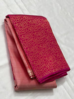 Load image into Gallery viewer, Classic Pastel Pink &amp; Deep Pink 1gm Zari Elegance Kanchipuram Handloom Silk Saree SS23627
