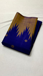 Classic Royal Blue Kanchipuram Handloom Silk Saree SS26260