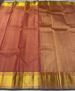 Load image into Gallery viewer, Classic Rustic Orange 2gm Zari Elegance Kanchipuram Handloom Silk Saree SS28239
