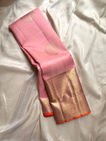 Load image into Gallery viewer, Classic Pastel Pink &amp; Chilly Red 2gm Zari Bridal Elegance Kanchipuram Handloom Silk Saree SS26271
