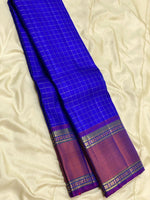 Load image into Gallery viewer, Classic Robin Blue &amp; Pastel Nude Pink 2gm Zari Kanchipuram Handloom Silk Saree SS26246
