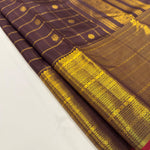 Load image into Gallery viewer, Classic Espresso Brown Elegance Kanchipuram Handloom Silk Saree SS28580
