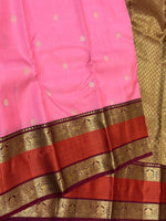Load image into Gallery viewer, Classic Rose &amp; Plum 1gm Zari Elegance Kanchipuram Handloom Silk Saree SS28068
