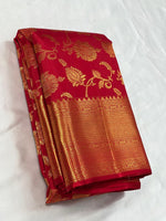 Load image into Gallery viewer, Classic Red 2gm Zari Bridal Elegance Kanchipuram Handloom Silk Saree SS24224
