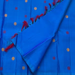 Load image into Gallery viewer, Classic Robin Blue Elegance Kanchipuram Handloom Silk Saree SS27855
